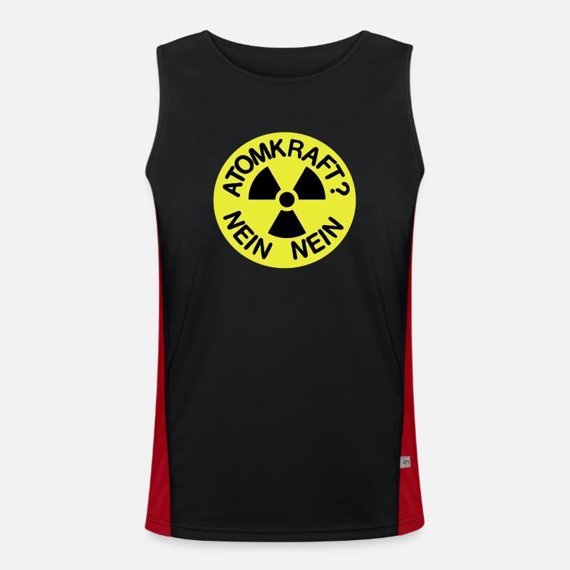 Atomkraft NEIN NEIN Danke Funktionelles Kontrast-Tank Top für Männer 