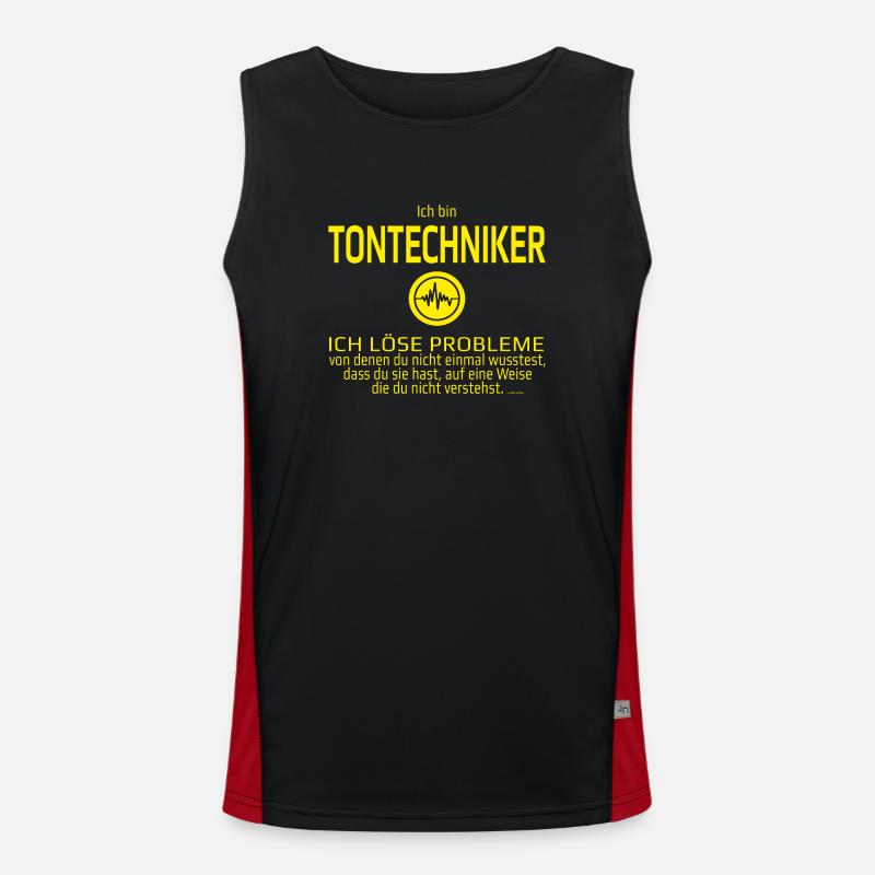 Ich bin Tontechniker Funktionelles Kontrast-Tank Top für Männer 