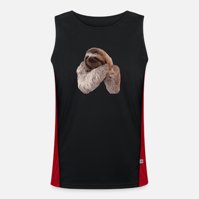 Faultier / Sloth Funktionelles Kontrast-Tank Top für Männer 