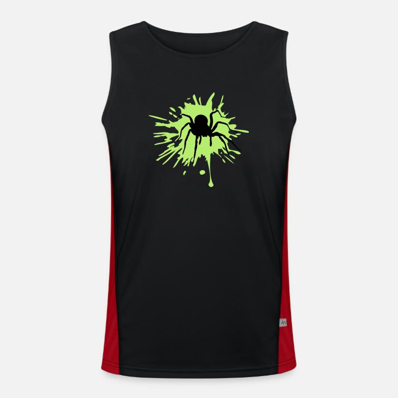 araignée araignée blob graffiti gouttes couleur b Débardeur respirant contrasté Homme 