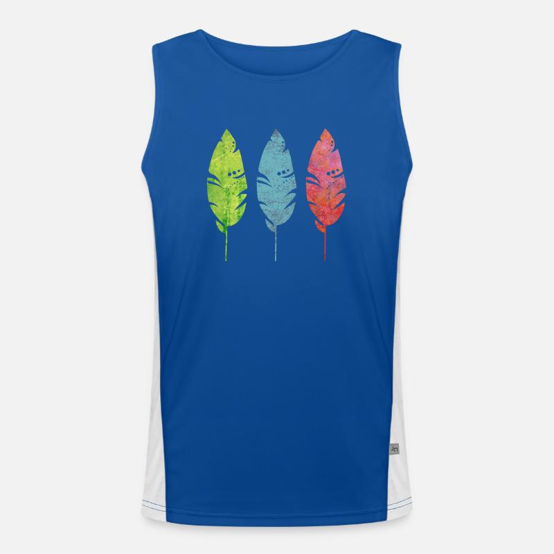 Three tender feathers Men's Functional Contrast Tank Top 