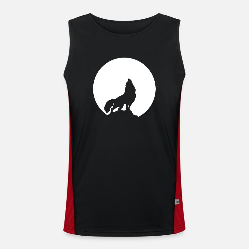 Wolf Moon Universe Astronomie Débardeur respirant contrasté Homme 