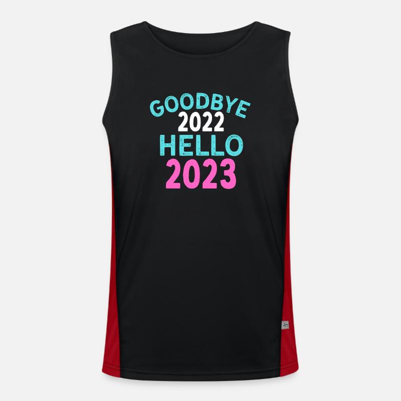 Goodbye And Hello Funktionelles Kontrast-Tank Top für Männer 