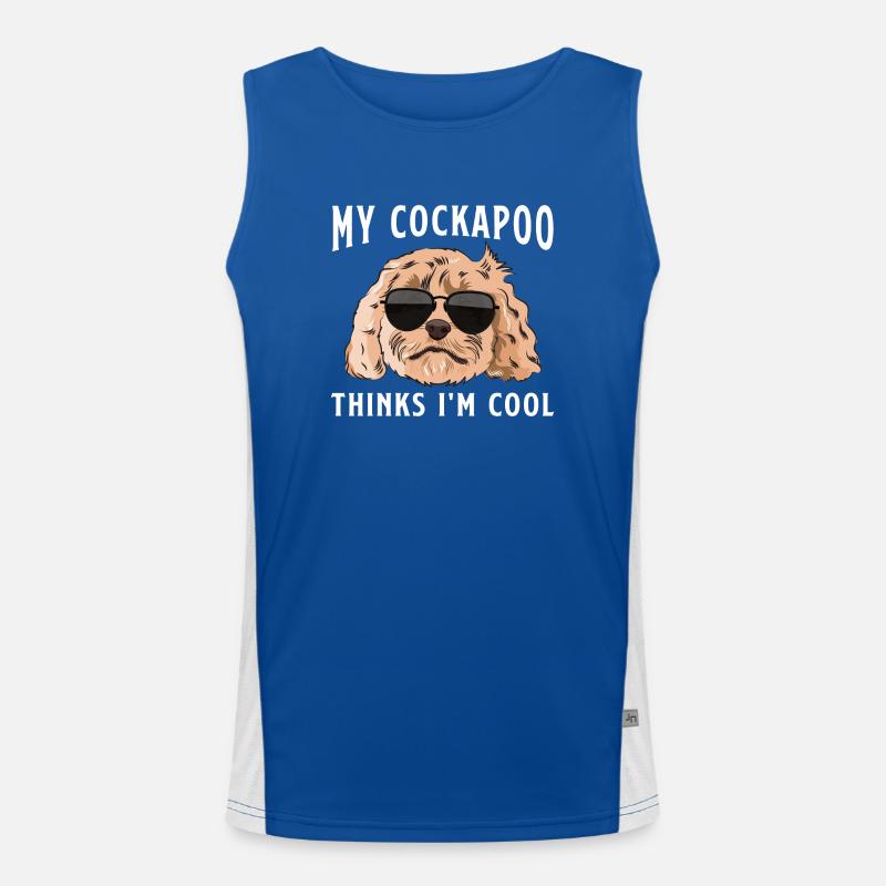 Cockapoo Dog Men's Functional Contrast Tank Top 