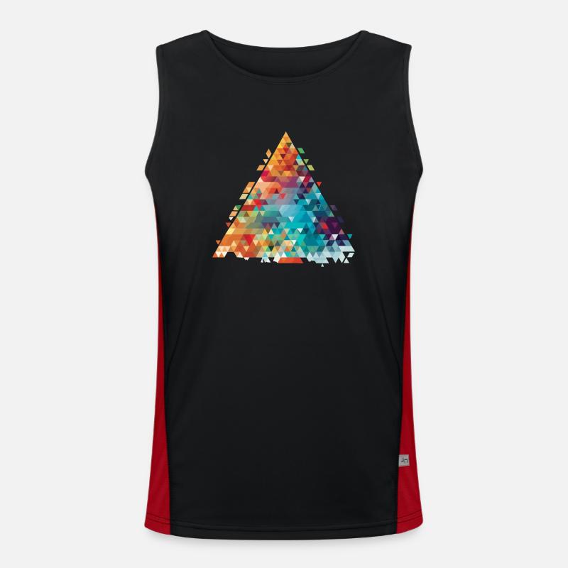 Abstraktes Muster Funktionelles Kontrast-Tank Top für Männer 