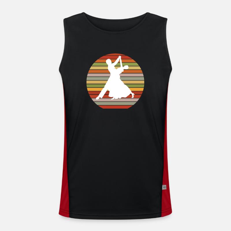 Dancing Dance Music - Men's Functional Contrast Tank Top  - black/red