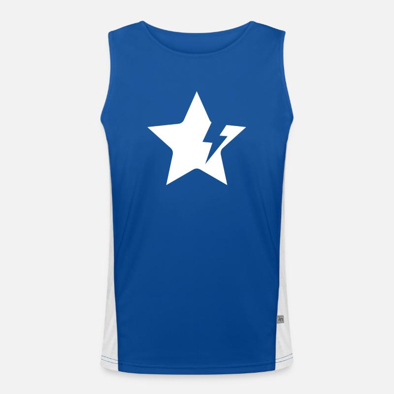 Blitzstern Funktionelles Kontrast-Tank Top für Männer 