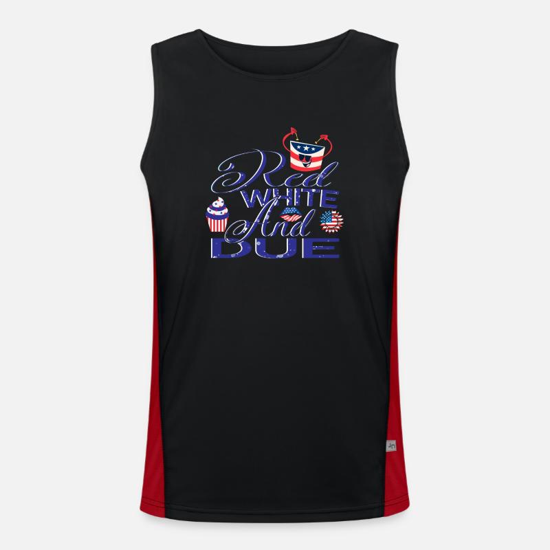 Rouge blanc et Due Men's Functional Contrast Tank Top 