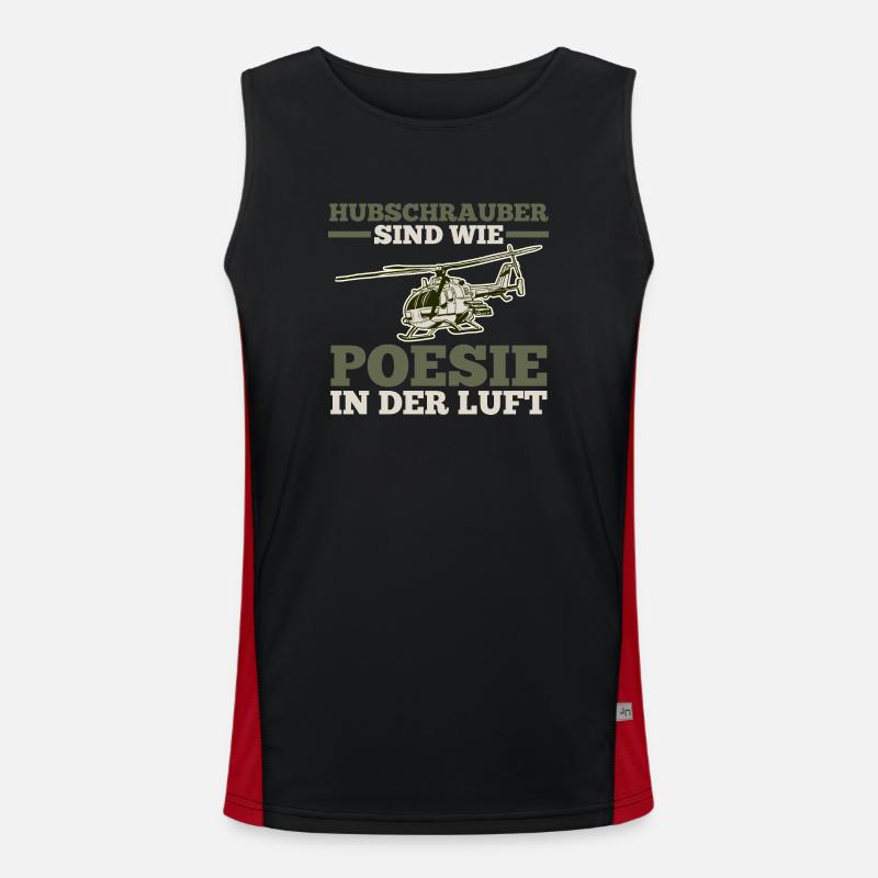 Pilot Helicopter Helicopter Men's Functional Contrast Tank Top 