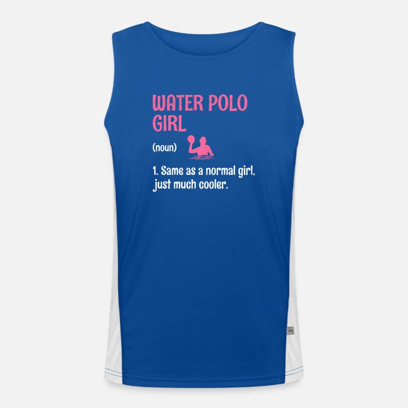 Wasserball-Mädchen Wie Ein Normales Mädchen Nur Viel Co Funktionelles Kontrast-Tank Top für Männer 