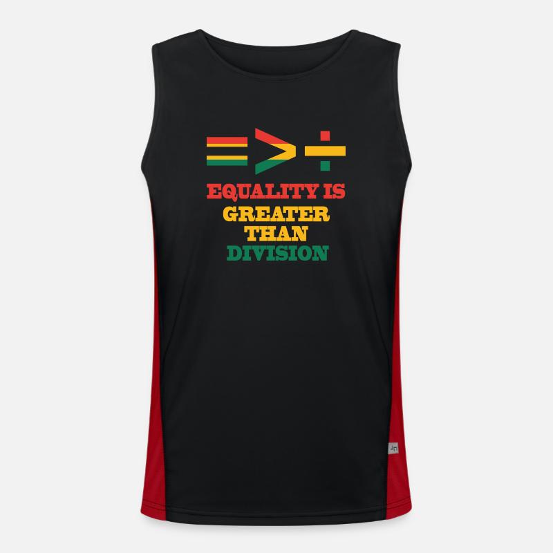 Black History Month Equality Is Greater Funktionelles Kontrast-Tank Top für Männer 