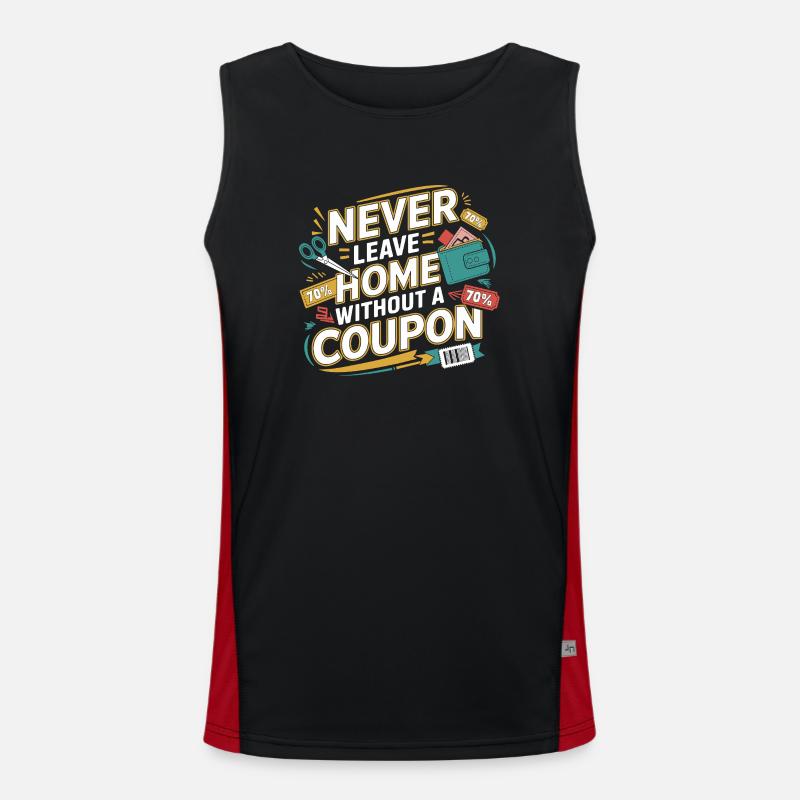Verlassen Sie nie das Haus ohne einen Coupon Couponer Speichern Funktionelles Kontrast-Tank Top für Männer 