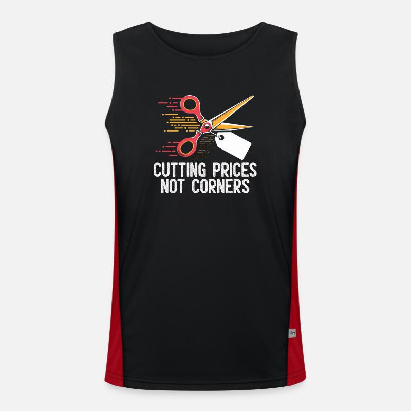 Preissenkung nicht Ecken Couponer Shopper Speichern Funktionelles Kontrast-Tank Top für Männer 