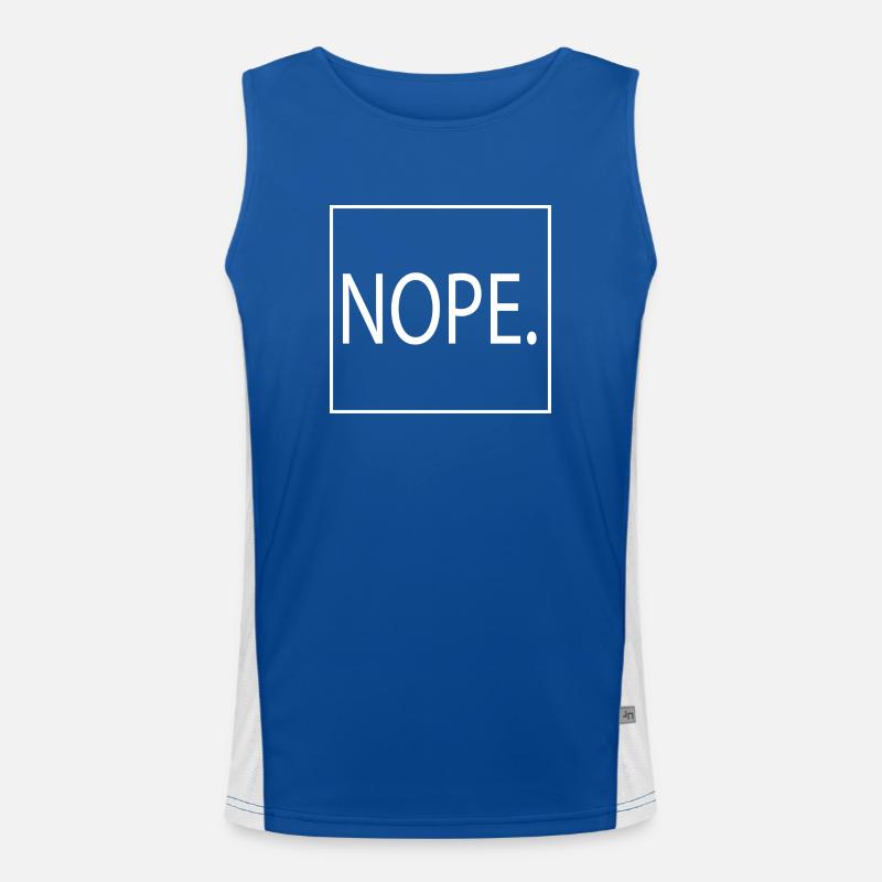 Schlichter "NOPE." Pullover Funktionelles Kontrast-Tank Top für Männer 