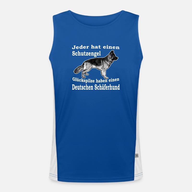 Schutzengel Schäferhund W Funktionelles Kontrast-Tank Top für Männer 