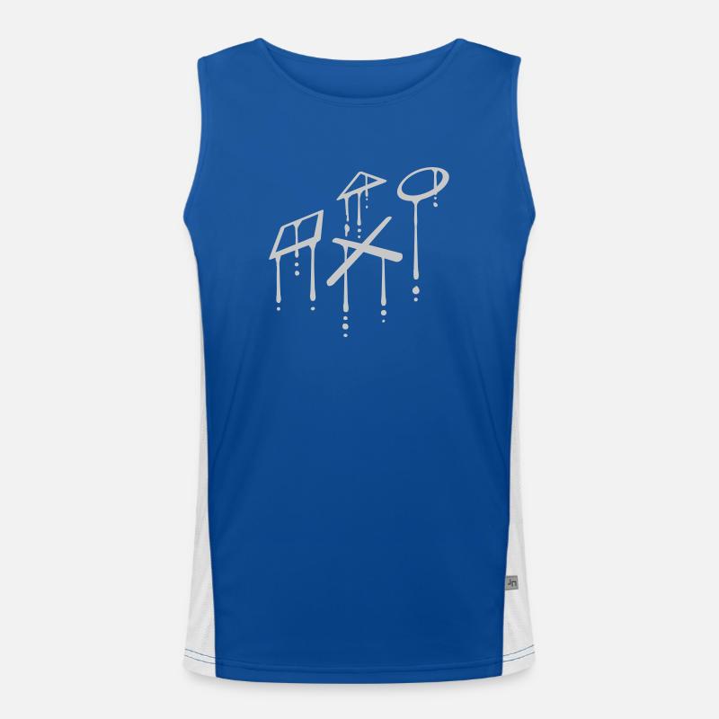 Graffiti Konsole Symbole Nerd Funktionelles Kontrast-Tank Top für Männer 