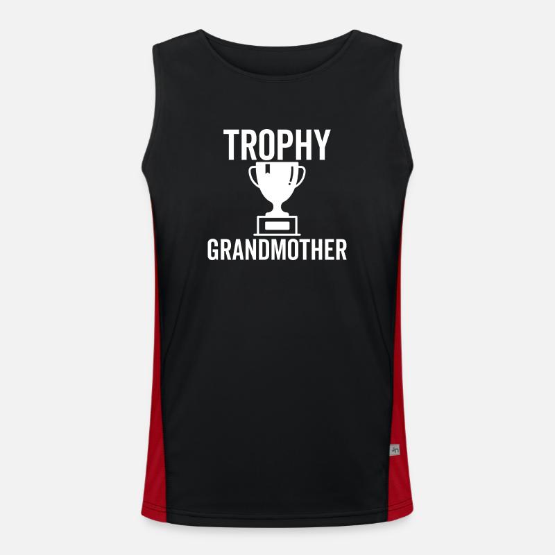 Trophäe Großmutter Funktionelles Kontrast-Tank Top für Männer 