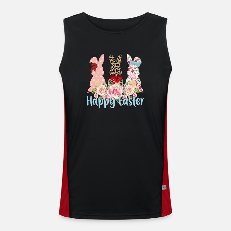 Happy Easter Easter Easter Egg Easter Celebration Easter Men's Functional Contrast Tank Top 