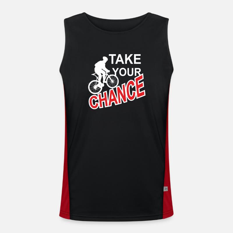 Radfahrer Take your chance Funktionelles Kontrast-Tank Top für Männer 