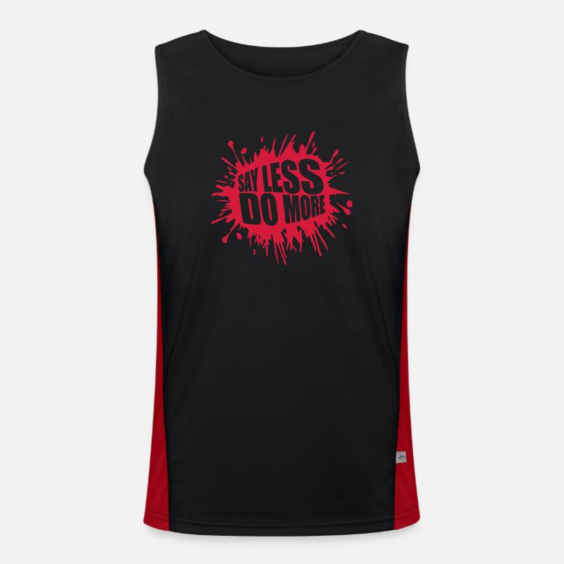 say less do more Funktionelles Kontrast-Tank Top für Männer 