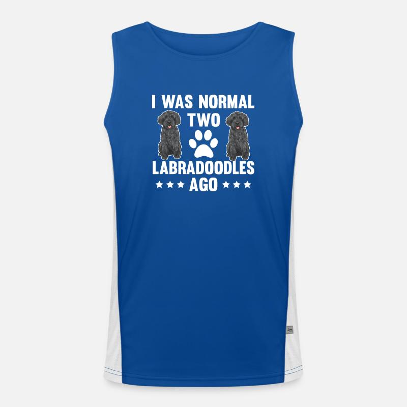 Labradoodle Hund Funktionelles Kontrast-Tank Top für Männer 