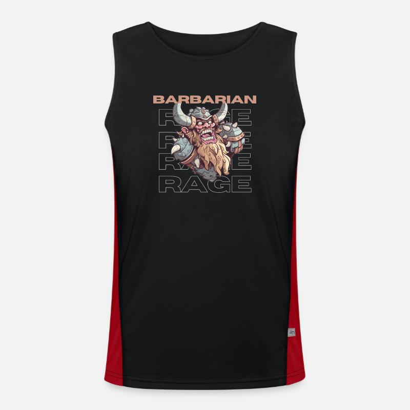 Barbare dans RPG Ready To Rage Débardeur respirant contrasté Homme 