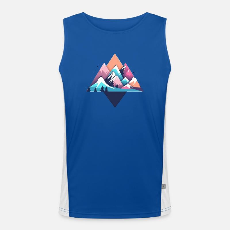 Mountains Men's Functional Contrast Tank Top 