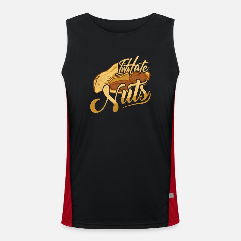 I Hate Nuts Nut Allergic Awareness Men's Functional Contrast Tank Top 