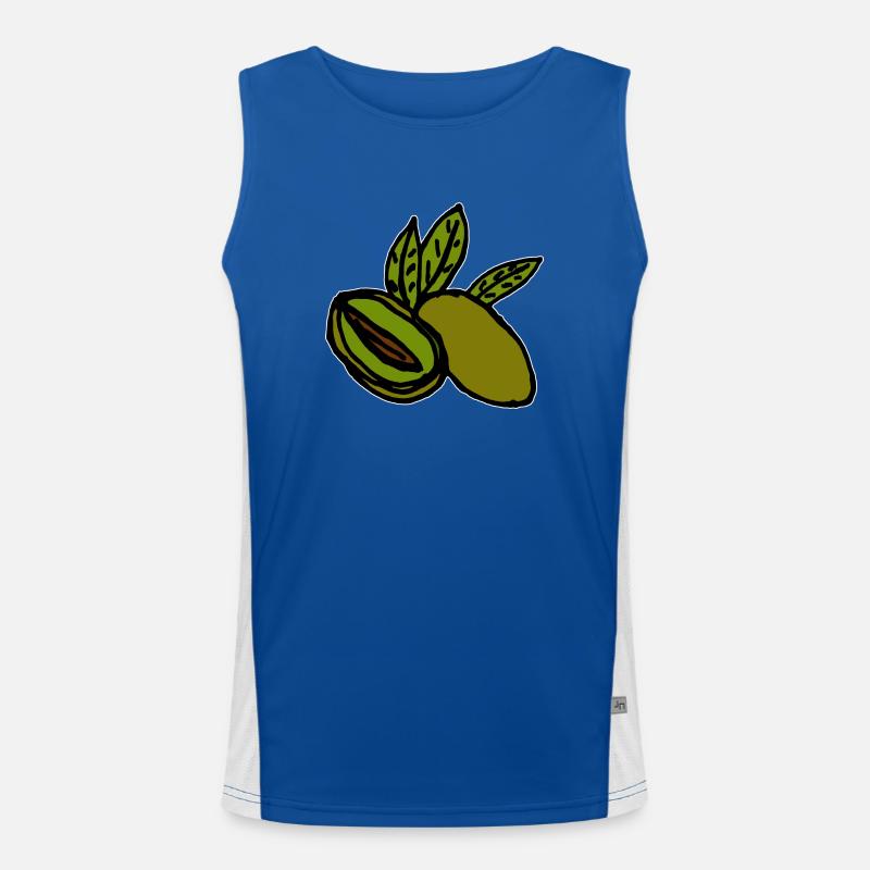 Olives Mediterranean Men's Functional Contrast Tank Top 