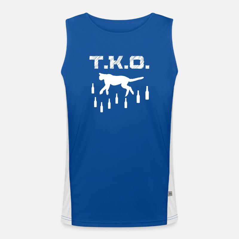 T.K.O. Drunken Predator Blackout Coma Blanc Débardeur respirant contrasté Homme 