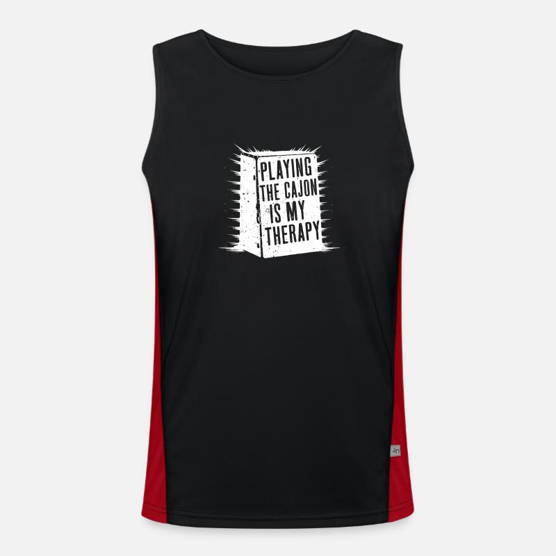 Cajon Drummer Men's Functional Contrast Tank Top 