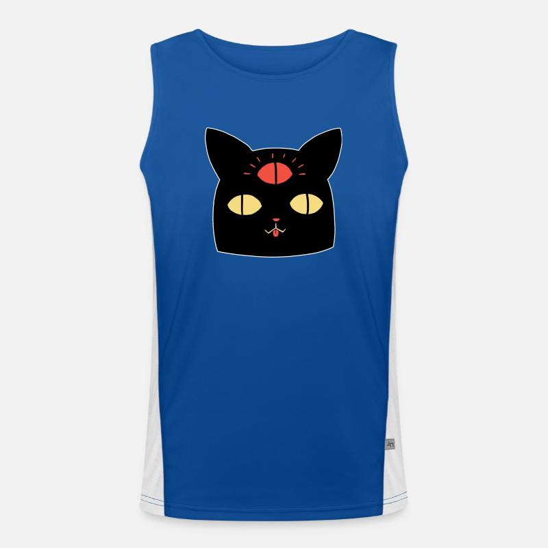Cat and Third Eye Men's Functional Contrast Tank Top 