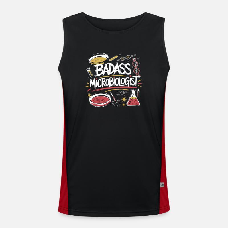 Science with passion - Men's Functional Contrast Tank Top - black/red