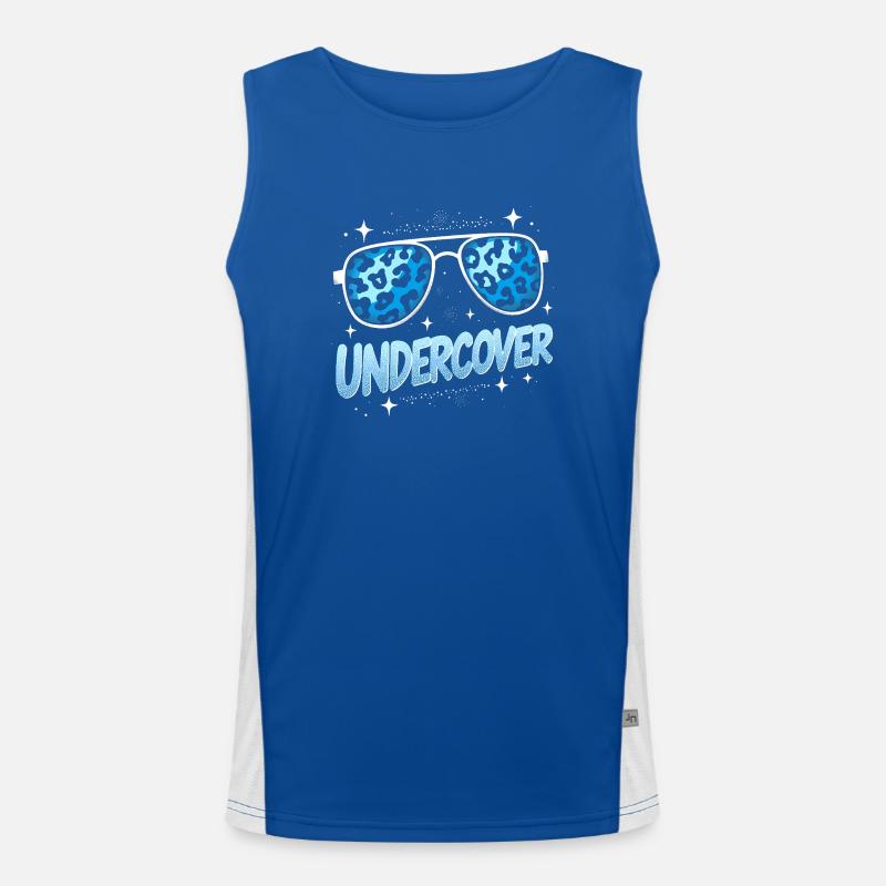 Undercover Speech - Sonnenbrille Design Funktionelles Kontrast-Tank Top für Männer 