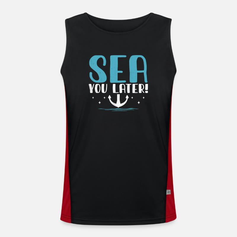 Meer Sie später Paddelboot Funktionelles Kontrast-Tank Top für Männer 