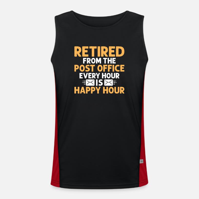 Retired From The Post Office Mailman Postal Worker Funktionelles Kontrast-Tank Top für Männer 