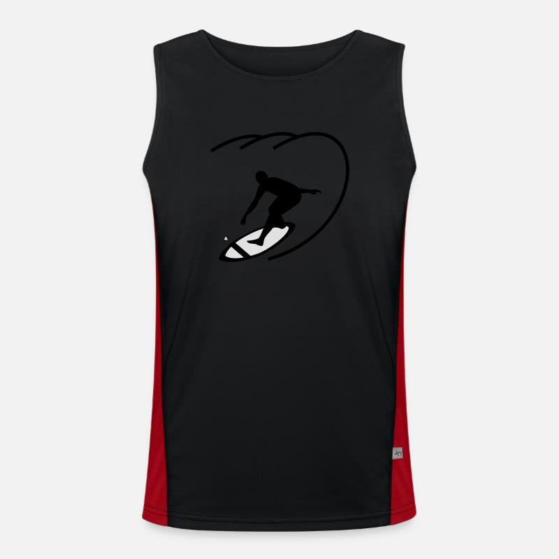 surfer Funktionelles Kontrast-Tank Top für Männer 