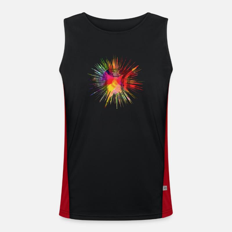 Rainbow star - Regenbogen Stern Funktionelles Kontrast-Tank Top für Männer 