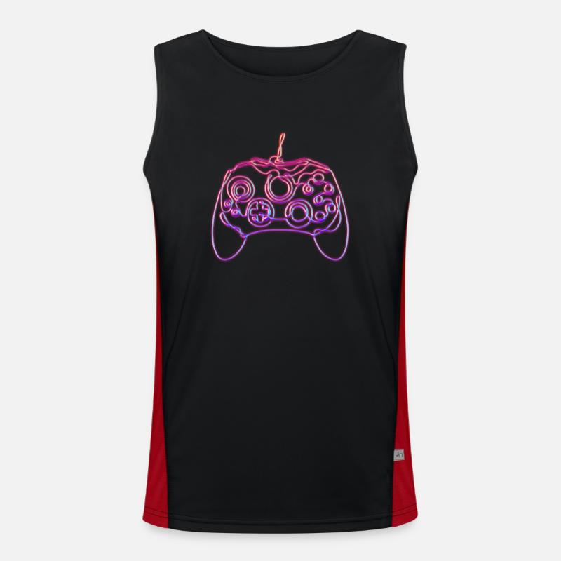 Gamer Zocker Controller Geschenk Funktionelles Kontrast-Tank Top für Männer 