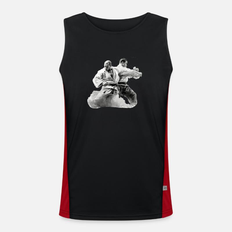 2 Jiu Jitso Fighter Gift Men's Functional Contrast Tank Top 