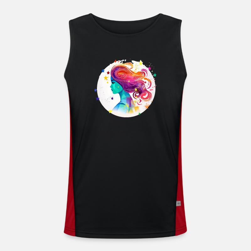 Amo Wassermann Funktionelles Kontrast-Tank Top für Männer 