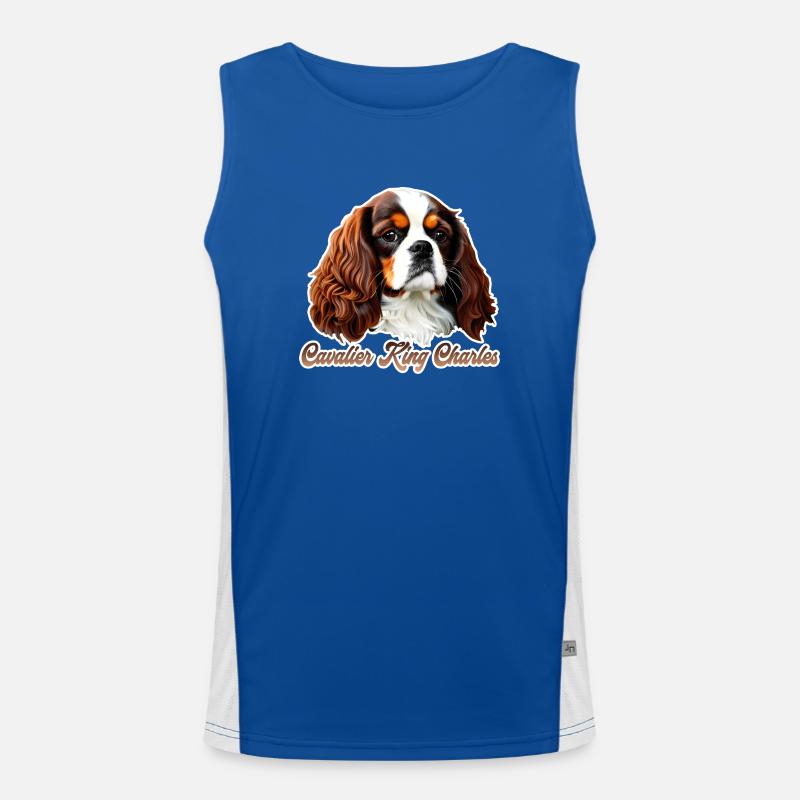 Kavalier König Charles CKC Funktionelles Kontrast-Tank Top für Männer 