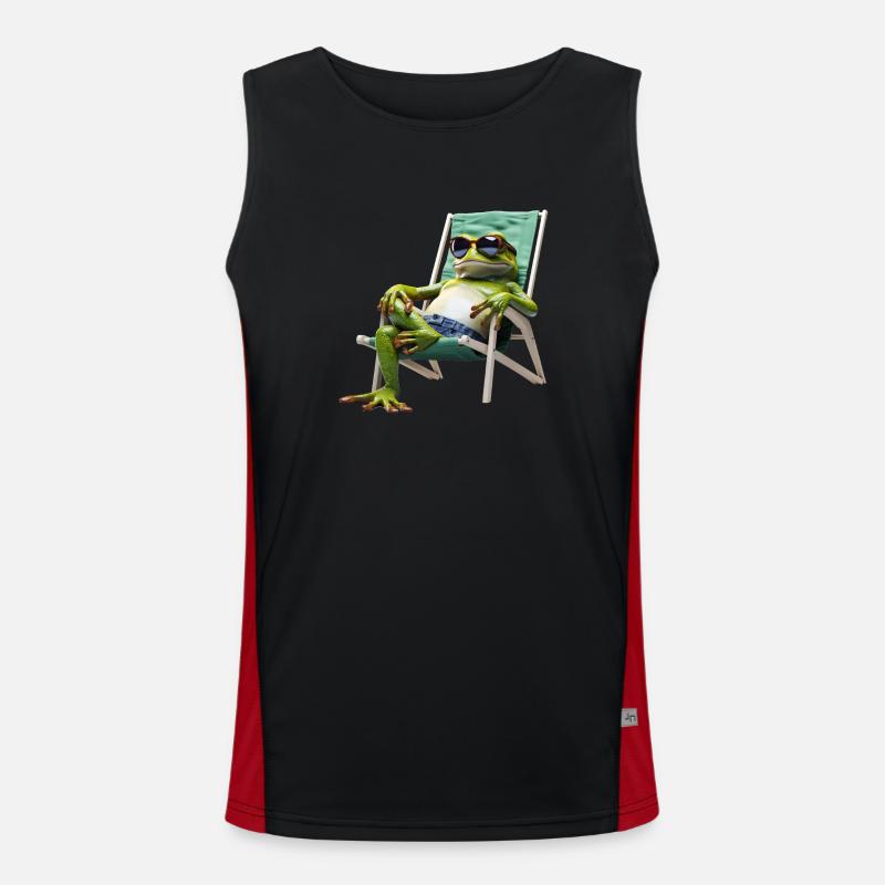 Einfach mal die Seele baumeln zu lassen Funktionelles Kontrast-Tank Top für Männer 