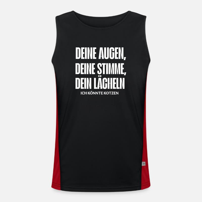 I could puke - Men's Functional Contrast Tank Top  - black/red