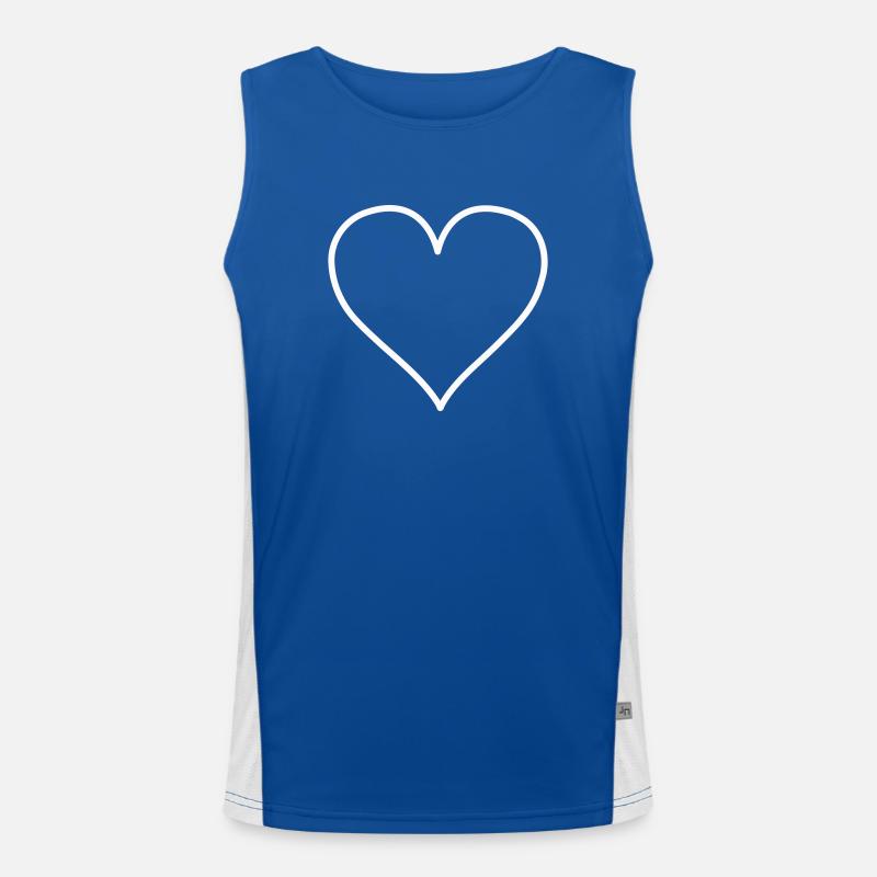 herz Funktionelles Kontrast-Tank Top für Männer 