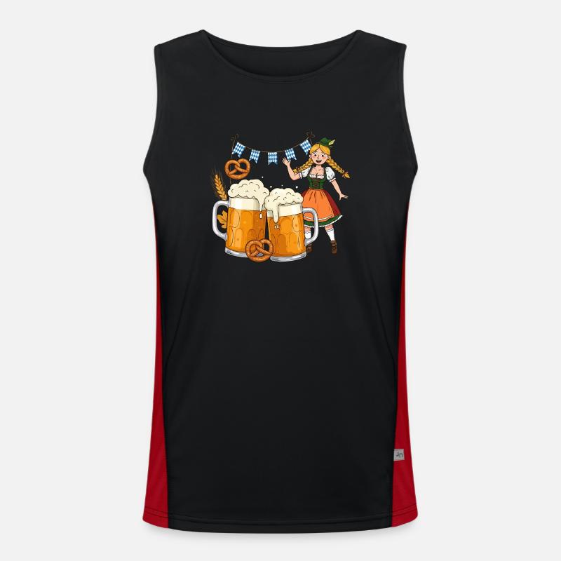 Dirndle Beer Men's Functional Contrast Tank Top 