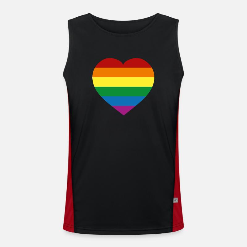 Rainbow Flag :) Men's Functional Contrast Tank Top 