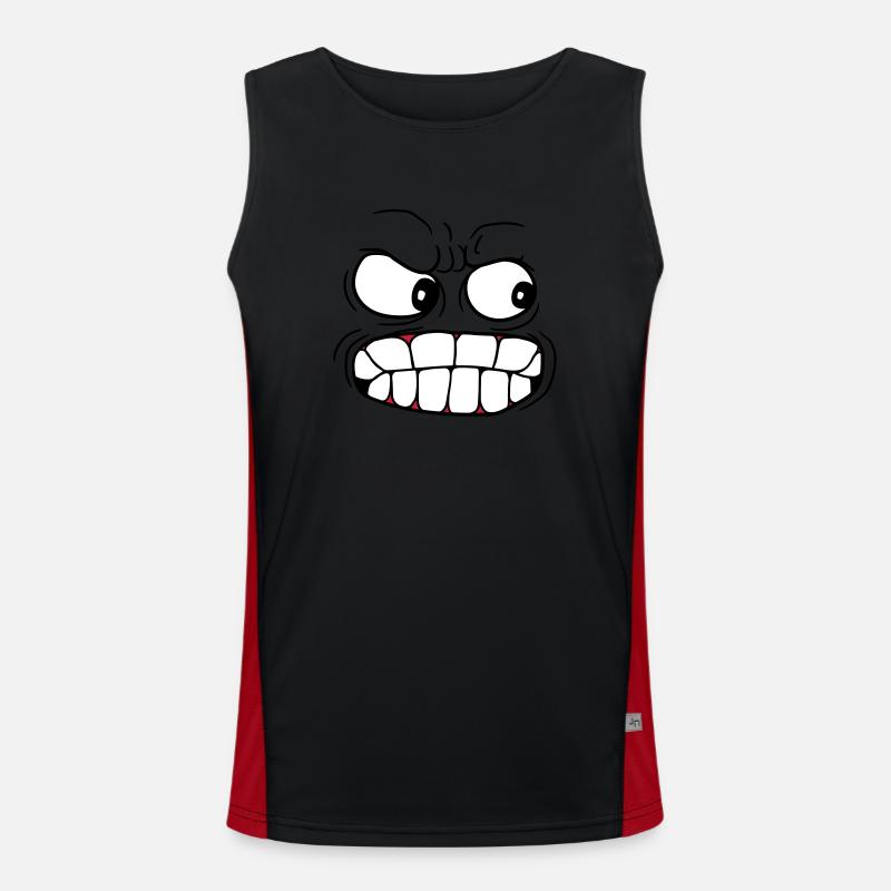 head face evil evil Men's Functional Contrast Tank Top 