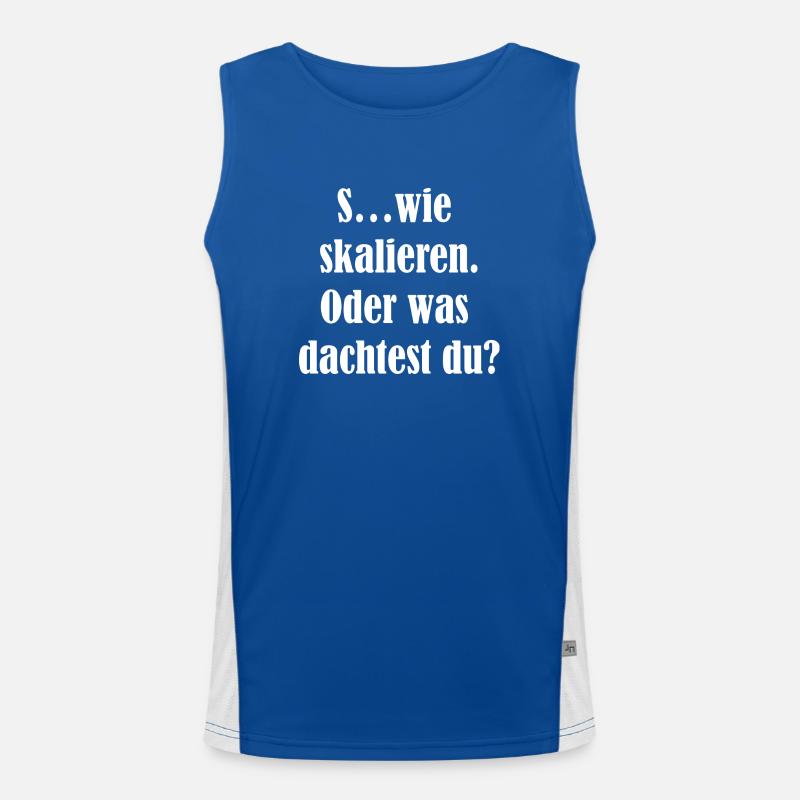 S....wie skalieren. Oder was dachtest du? Funktionelles Kontrast-Tank Top für Männer 