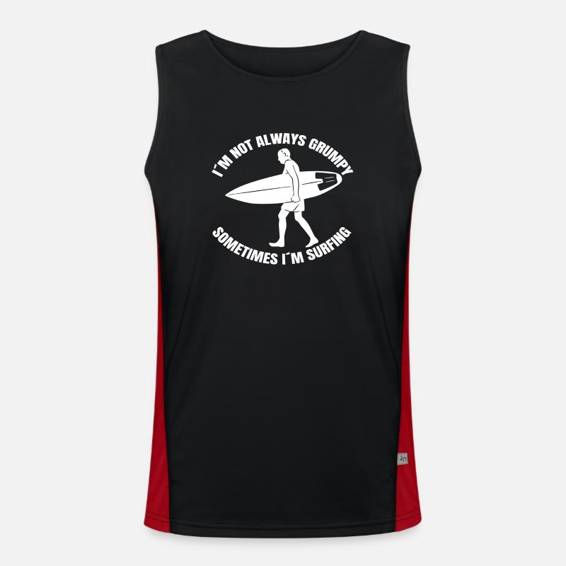 Surfer Surf moniteur surf surf surf Débardeur respirant contrasté Homme 